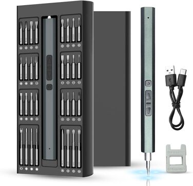 Електрична викрутка 66 в 1 з LED-підсвічуванням, магнітна, для ремонту PC, iPhone, iPad, Switch, PS4, Xbox, Laptop, Macbook, Computer, окулярів, годинників