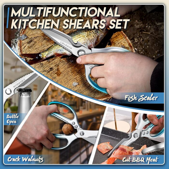 Набір кухонних ножиць DRAGON RIOT Stabile: 2 шт. (ніж для м'яса, ніж для птиці) з нержавіючої сталі