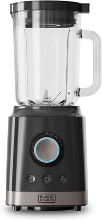 Black+Decker 2200W Stand Mixer with Glass Bowl - 2.2L, 8 Speeds, 6 Stainless Steel Blades, Ice Crush & Smoothie Maker