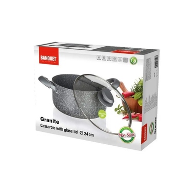 Каструля традиційна Banquet Granite, 4,9 л