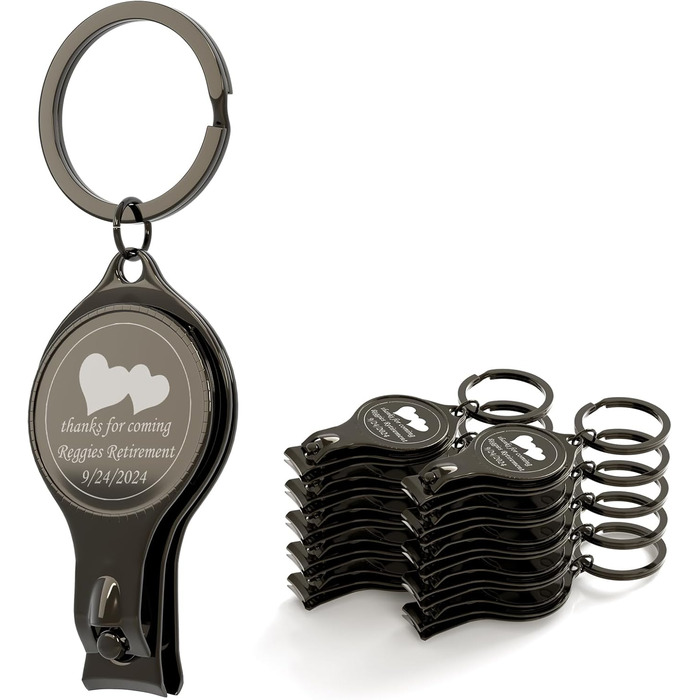 10 Pieces Personalized 4-in-1 Multifunction Bottle Opener, Black Nail Clipper, Wedding Gifts, Brewery, Private, Customized, Multi-tool Gifts for Men.