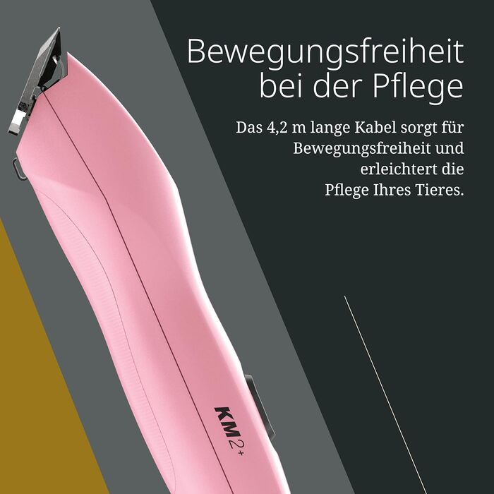 Машинка для стрижки тварин Wahl KM2+ Animal - рожева, для собак та котів