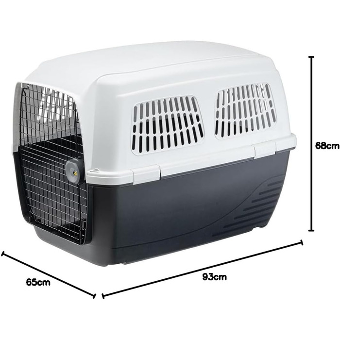 Переноска для собак Ferplast Clipper 4, IATA-сертифікована, середнього розміру (93 x 65 x 68 см)