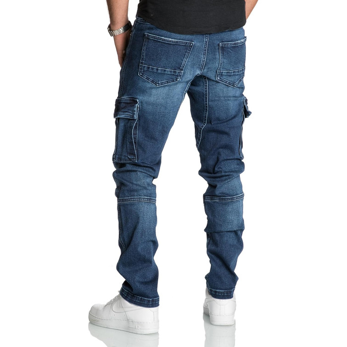 Чоловічі джинси Cargo Regular Slim Denim R7977 Dunkelblau (34W/30L) - зручні та стильні