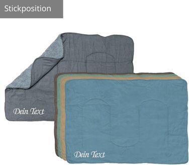 Декоративний плед для собак та котів з вишивкою імені, персоналізований, 4 кольори, м'який, двосторонній, з тедді-фактурою (сірий)