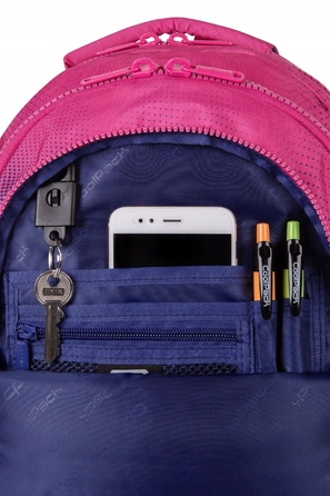 Багатовідсіковий шкільний рюкзак CoolPack, синій/рожевий, 21 л