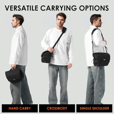 Водонепроникна сумка для камери Thorner - чорна, легка, з регульованим ременем