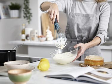 Міксер Joseph Joseph Twist 2-в-1: плоский та для збивання, силіконовий, блакитний, для антипригарного посуду