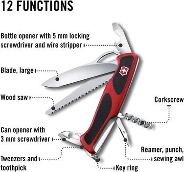 Мультитул Victorinox Ranger 79 M - Швейцарський ніж, 12 функцій, з фіксатором леза, викрутка