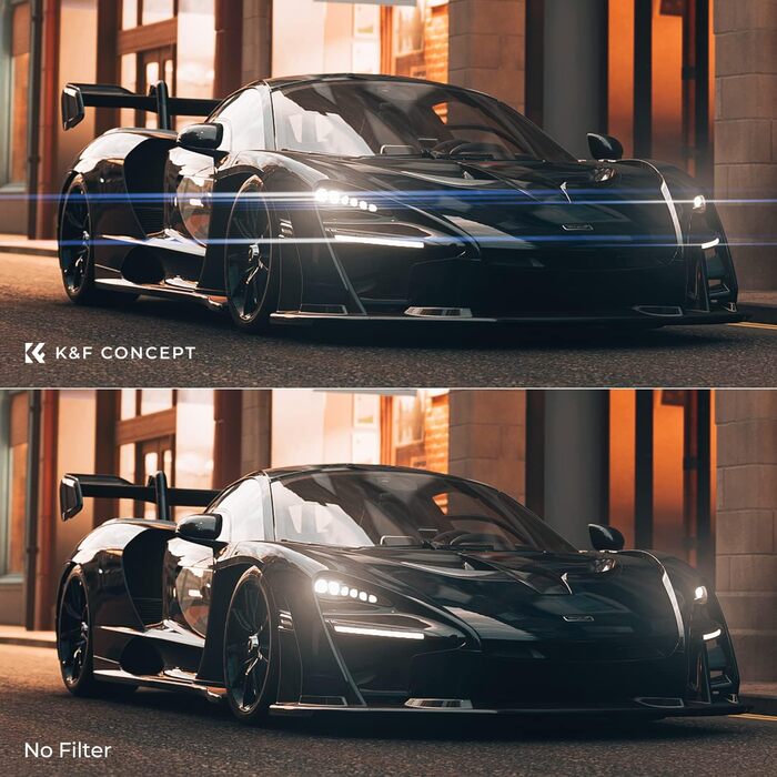 Фільтр K&F CONCEPT Blue Streak Anamorpher 82mm: Ефект синіх смуг, Nano-Xcel