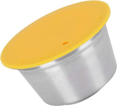 Reusable Stainless Steel Coffee Capsules for Refilling - Refill Capsule Coffee Filter for Dolce Gusto Coffee Machine (Yellow)