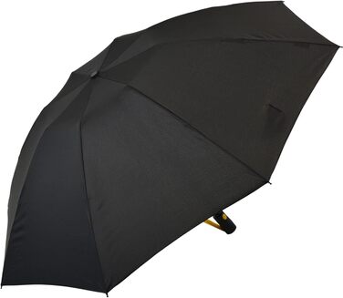 Штормовий парасолька з повним волокном, кишеньковий великий 106 см - з кольоровими спицями - (чорно-жовтий)