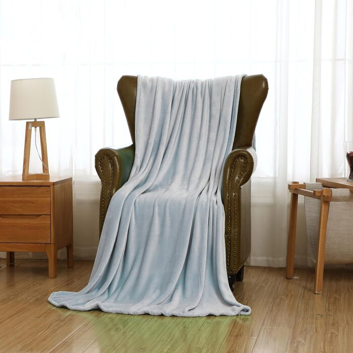 Плед Mixibaby: м'який та теплий, 150x200 см, світло-сірий | Плед для дому, дитячий плед