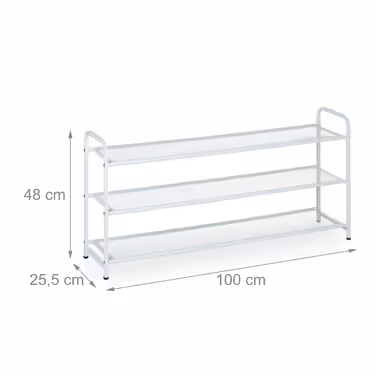 Relaxdays Metal Shoe Rack for 12 Pairs of Shoes