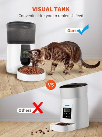 Автоматичний годівник для котів Balimo 3L з Wi-Fi, керування через додаток, для собак та котів, чорний
