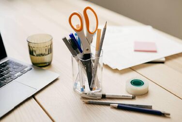 Універсальні ножиці Fiskars Antihaft з антипригарним покриттям, 21 см, титанове напилення, нержавіюча сталь, біло-помаранчеві, 1004721