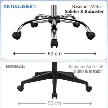 Офісне крісло Yaheetech: ергономічне, з підлокітниками, поворотне, до 130 кг, біле