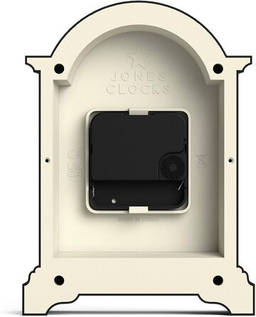 JONES CLOCKS® Bistro Table Clock | Classic Arch Design | White | Timeless style for desk, table, shelf or nightstand (Green)