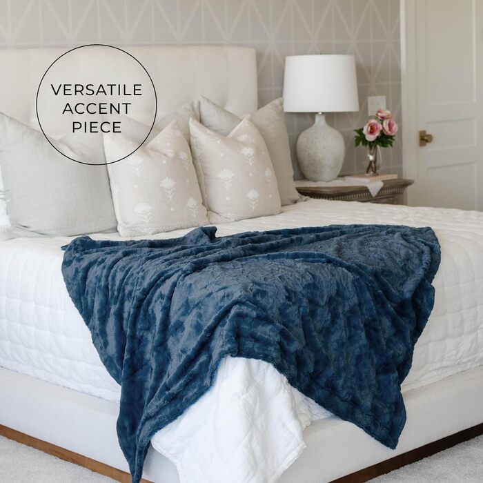 Плед з штучного хутра GRACED SOFT LUXURIES, теплий, м'який, сірий, розмір L (127 x 152,4 см)