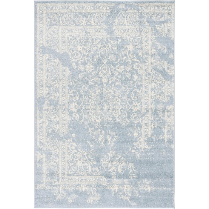 Килим SAFAVIEH Distressed для вітальні, їдальні, спальні - колекція Adirondack, короткий ворс, 122 x 183 см (Шифер та Слонова кістка, 155 x 229 см (Прямокутний))