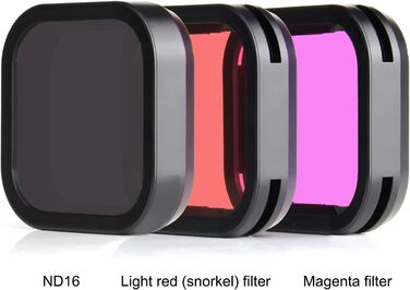 Фільтри для GoPro Hero 12 11 10 9: CPL, ND8, ND16, ND32 - комплект 4 шт.