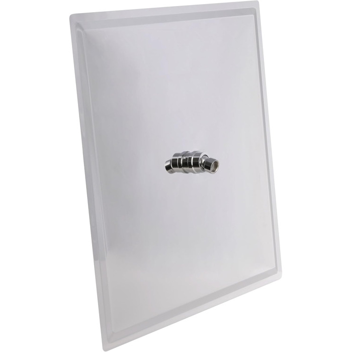 aquaSu® Overhead Shower Offertio with 1 Spray Pattern | Square | Chrome | 50 x 50 cm Spray Plate | with Ball Joint | Anti-Limescale Nozzles | Standard Thread: 1/2 | Wellness Rain Shower | 72278 0
