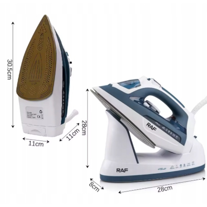 Парова праска RAF Steam Iron 2600W, керамічна підошва, самоочищення