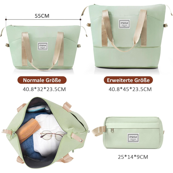 Набір валіз Merax 5 шт. з ABS-пластику, з колесами та TSA-замком, сіро-зелений