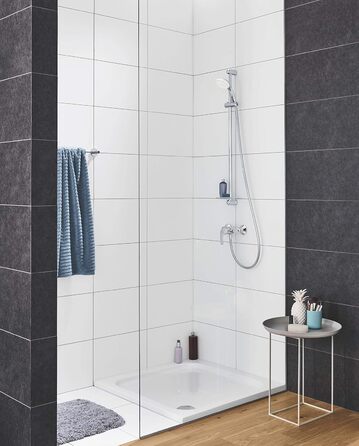 Grohe Tempesta 100 Shower and Shower System, Chrome, 27597001 (Shower rod set 900mm, 3 spray patterns, Chrome)