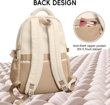 Шкільний рюкзак для дівчинки-підлітка 2025, рюкзак для школи/гімназії, Kawaii рюкзак для старшої школи з відділенням для 15.6' ноутбука, повсякденна шкільна сумка для подорожей, 22L (Хакі)