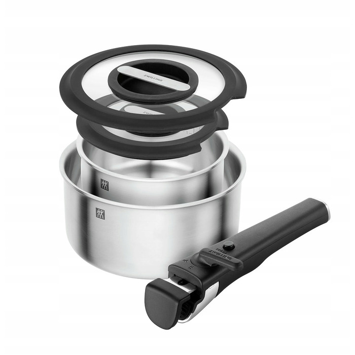Набір каструль ZWILLING UNLOCK: 2 каструлі з кришками та знімною ручкою