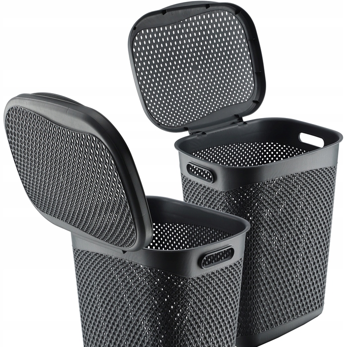 Кошик для білизни KADAX з кришкою, 55 л, сірий