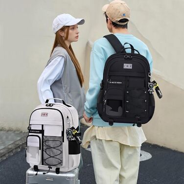 Чоловічий рюкзак для школи та подорожей, великий, водонепроникний, сірий