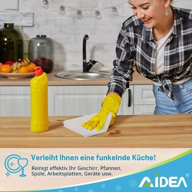 Серветки з мікрофібри AIDEA для прибирання, вікон та посуду, 30x30 см, 100 шт (8 білих)