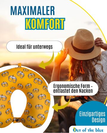 Подушка для шиї з мікрогранулятом - компактна подушка-воронка для подорожей, 30x30 см, ергономічна, для літака та поїзда