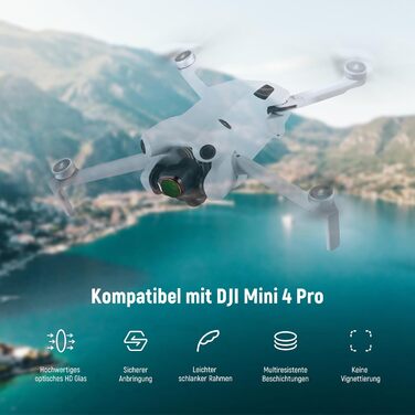 Набір фільтрів ND та CPL NEEWER для DJI Mini 4 Pro: 6 шт. (ND8, ND16, ND32, ND64, ND128, CPL) з ультратонким рамкою
