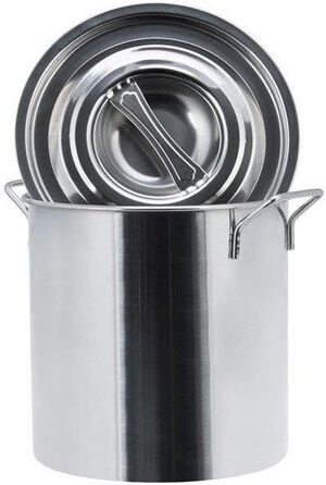 XXL Stainless Steel Cooking Pot available in 5 sizes: 20L, 30L, 45L, 70L, 95L (35x35cm = 30L)