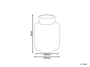 Декоративна керамічна ваза RENUN, 36 см, натуральний колір
