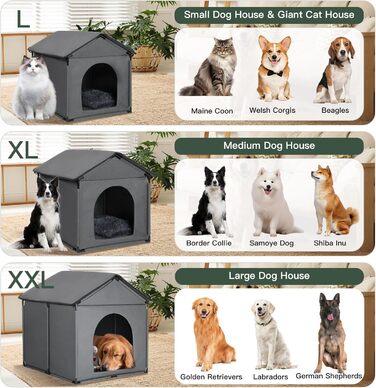 Будка для котів та собак: велика, м'яка, 56x51x46 см. Підходить для Бігль, Французький бульдог, Вельський коргі. З м'яким килимком.