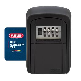 Настінний сейф для ключів ABUS KeyGarage 787 (Small) з кодовим замком на 20 ключів або 14 карт, чорно-сріблястий