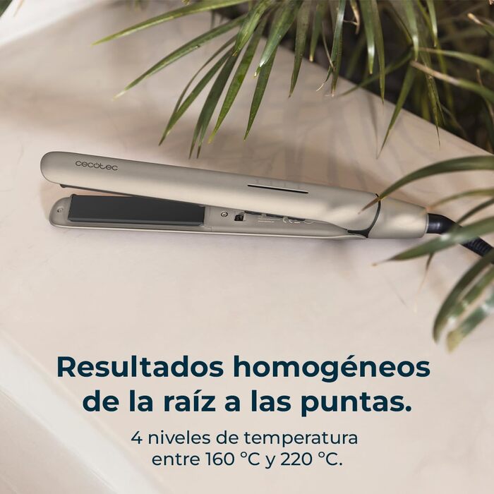 Плойка Cecotec Lisse 880 Hydraprotect для тонкого волосся, 48 Вт, керамічна з покриттям турмаліном та аргановою олією, Pro Ionizer, плаваючі пластини, 4 температурні режими, LED дисплей