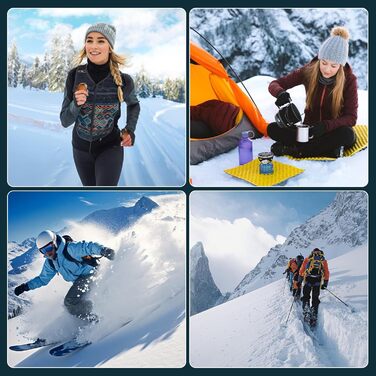 Електричний нагрівач для рук, 2 шт. - перезарядна модель з магнітною фіксацією, ультралегкий та тонкий, 6000 мАг, 3 режими нагріву, для чоловіків та жінок, Outdoor, Гольф, кемпінг, чорний