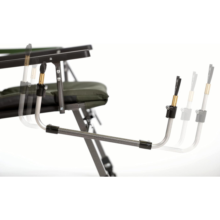 Крісло для риболовлі Carp Angelstuhl F5R ST/P Deluxe з високою спинкою, столиком та тримачем для вудлищ, матеріал: поліестер
