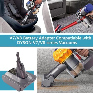 Адаптер для акумулятора Makita 18V на Dyson V7 V8 (MT18V7V8) - сумісний з Fluffy, Animal, Trigger