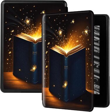 Чохол для Kindle Paperwhite 12-го покоління (2024) Flip з силікону, чохол Kindle Colorsoft з автопробудженням/сном, PU/TPU чохол-книжка, підходить для хлопчиків та дівчаток, з малюнком, Signature Edition, 7' (Color 6)