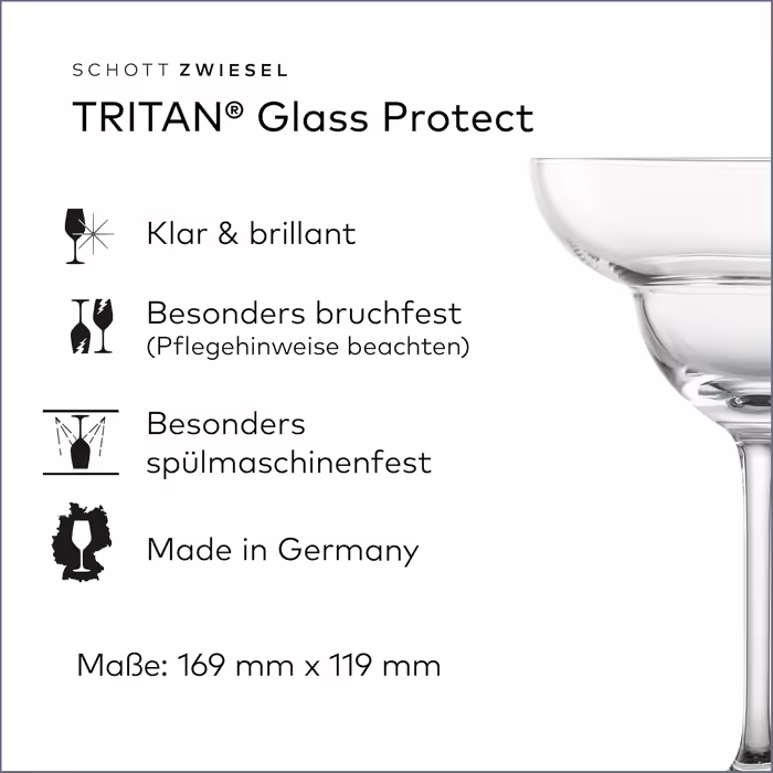 Набір келихів для маргарити SCHOTT ZWIESEL Bar Special, 4 шт., прозорі тритан-кришталеві келихи, стійкі до миття в посудомийній машині, Німеччина