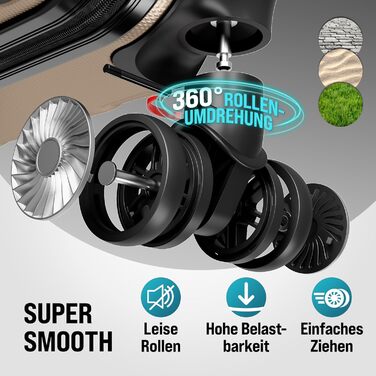 Набір валіз MONZANA® 3шт з TSA замком, органайзером, вагами та ременем. Валізи з жорстким корпусом M-L-XL (шампань)