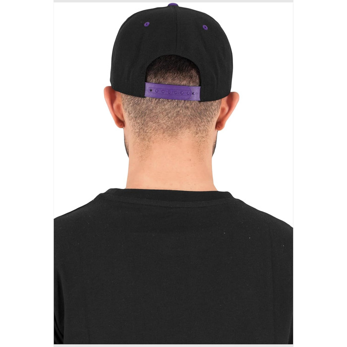 Кепка бейсболка Flexfit Unisex Classic Snapback двоколірна, універсальний розмір, чорний/пурпуровий