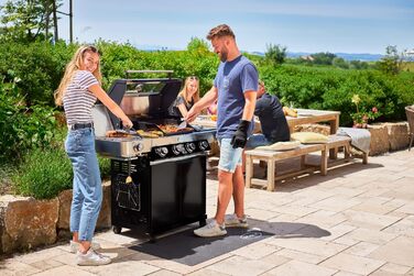 RÖSLE BBQ-килимок для гриля, захисна підстилка для підлоги під вугільний та газовий гриль, жаростійкий і водостійкий, з переробленого матеріалу, 120x70 см