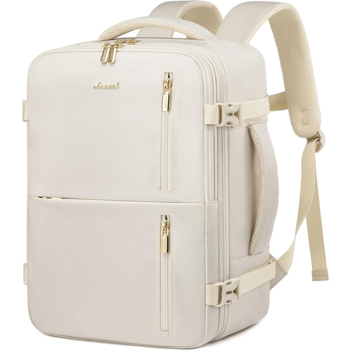 Рюкзак LOVEVOOK для жінок, ручна поклажа, 40x30x20 см, 24л, для ноутбука 14 дюймів, для подорожей, бізнес-рюкзак, бежевий